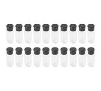 Wadakada 20Pcs/Set 100Ml Spice Salt Pepper Shakers Black Seasoning Jar Can Pepper Bottle Barbecue Condiment Kitchen Gadget Tool
