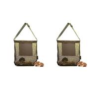 Wadakada 2PCS Mushroom Hunting Net Bag Harvest Mushroom Basket Collection Bag Large Capacity Mesh Garden Fruit Picking Bag Green