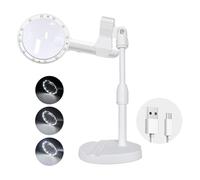 Wadakada 30X 60X Magnifying Glass with 12LED Lights and Stand,Lluminated Magnifier Reading Magnifying Glass with for Seniors Read