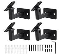 Wadakada 4 Pcs Adjustable Handrail Brackets, Stair Railing Brackets, Hand Rail Brackets for Stairs, Wall Mounted Brackets