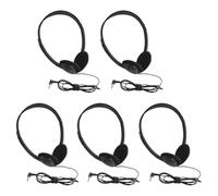 Wadakada 5PCS Classroom Headphones Kids Headphones 3.5mm Audio Headset for Students Children Toddler Teens