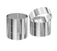Wadakada 6 Pcs Hamburger Bun Rings,Burger Mold,4 Inch Large Ring Molds for Cooking, for Fried Eggs,Crumpets,Pancakes