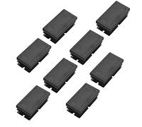 Wadakada 8 Pcs Black Plastic Rectangular Blanking End Caps Inserts 20mm x 40mm