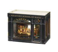 Wadakada DIY Book Nook Kit with 3D Puzzle Model Building Wooden Bookshelf Bookend Toy Halloween Christmas Birthday Gift MINI-110