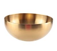 Wadakada Large Capacity Stainless Steel Salad Bowls Korean Soup Rice Noodle Ramen Bowl Kitchen Food Container,Gold,20X9CM