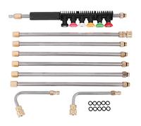 Wadakada Pressure Washer Extension - 120 Inch Power Washer Gutter Cleaning Tools, Telescoping Replacement, Window Cleaner Nozzles Tips