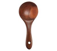 Wadakada Teak Wood Spoon Natural Solid Wood Rice Spoon Wooden Rice Paddle Serving Spoon Wooden Kitchen Utensils