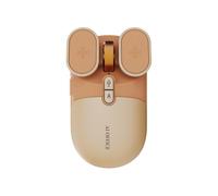 Wadakada USB Rechargeable Silent Wireless Mouse 2.4G/Bluetooth AI Voice Control for Computer/Office Milk Tea Color