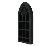 Wadakada Wall Mounted Floating Shelves Old Church Window Crystal Wall Shelf Wall Hanging Gothic Boho Black Essential Oil Shelf Easy to Use