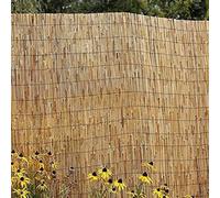 Wadan 1.5M X 3M Extra Thick Natural Peeled Reed Fence - 8mm To 10mm Thick Hand-Woven Reed Fence Screening Roll For Garden Privacy