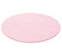 Wadan 120Cm Baby Pink Circular Shaggy Rug - Modern Round Rug - Soft Touch Thick Pile Area Rug For Living Room And Bedroom