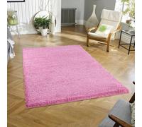 Wadan 120X170Cm Baby Pink Shaggy Rug - Rectangular Soft Touch Thick Pile Modern Area Rug - Rugs For Living & Bedroom Non Shedding