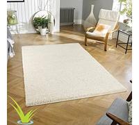 Wadan 160x230cm Cream Shaggy Rugs Living Room |5mm Thick Pile | Extra Large Small Medium | Rectangular Size | Soft Touch | Living Room Area Rugs | Non Shedding