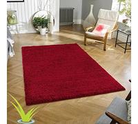Wadan 200x290cm Red Shaggy Rugs Living Room |5mm Thick Pile | Extra Large Small Medium | Rectangular Size | Soft Touch | Living Room Area Rugs | Non Shedding