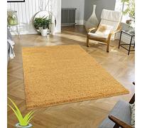 Wadan 60x110cm Gold Shaggy Rugs Living Room |5mm Thick Pile | Extra Large Small Medium | Rectangular Size | Soft Touch | Living Room Area Rugs | Non Shedding