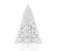 Wadan 6ft White Artificial Christmas Tree - Realistic PVC Pine Xmas Tree with 800 Tips Solid Metal Stand, Easy Assembly, Indoor & Outdoor Holiday Decoration