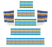 Wadan 8 Pole Blue Windbreak | Extra Tall 5ft x 15ft | Colorful Wind Break for Camping, Caravan, Festival and Beach | Windbreaker Sun Shelter Garden Screen