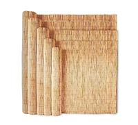 Wadan 8mm-10mm Extra Thick Natural Peeled Reed Fence, Garden Screening Fence Panels, Privacy & Protective Screening Roll for Outdoor Wind and Sun Protection (1.5m x 5m)