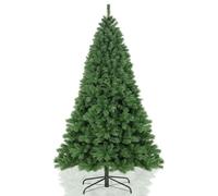Wadan Green 8ft Artificial Christmas Tree - Realistic PVC Pine Xmas Tree with 1500 Tips Solid Metal Stand, Easy Assembly, Indoor & Outdoor Holiday Decoration