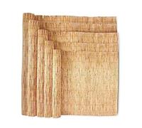 Wadan Natural Split Reed Fence Hand-Woven Reed Screening for Garden Natural Window Roller Blind Outdoor Bamboo Shades for Garden Patio Gallery Balcony Decorative Fences (1m x 4m)