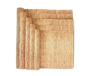 Wadan Natural Split Reed Fence Hand-Woven Reed Screening for Garden Natural Window Roller Blind Outdoor Bamboo Shades for Garden Patio Gallery Balcony Decorative Fences (2m x 3m)