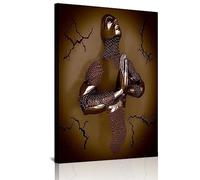 WADBTP Modern Abstract Romantic Metal Figure Sculpture Art Wall Picture, Love 3D Effect Hugging Home Decoration Poster, Frameless (Style 11.50 x 70 cm x 1)