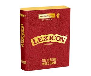 Waddingtons Number 1 Lexicon Book The Classic Word Game, create crosswords and anagrams, educational travel game, great gift for ages 8 plus, Red