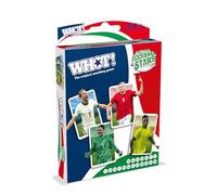 Waddingtons Number 1 World Football Stars WHOT! Card Game contains 53 playable cards including Harry Kane Erling Haaland and Mary Earps travel game, great gift and toy for Boys and Girls Aged 5 plus