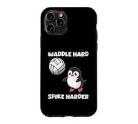 Waddle Hard Spike Harder Funny Penguin Player Animal Lover Case for iPhone 11 Pro