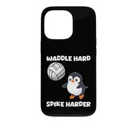 Waddle Hard Spike Harder Funny Penguin Player Animal Lover Case for iPhone 13 Pro