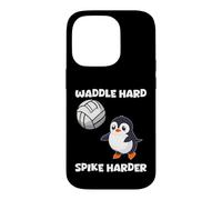 Waddle Hard Spike Harder Funny Penguin Player Animal Lover Case for iPhone 14 Pro