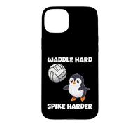 Waddle Hard Spike Harder Funny Penguin Player Animal Lover Case for iPhone 15 Plus