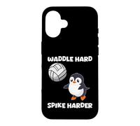 Waddle Hard Spike Harder Funny Penguin Player Animal Lover Case for iPhone 16