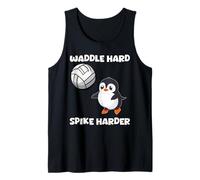 Waddle Hard Spike Harder Funny Penguin Player Animal Lover Tank Top