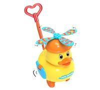 Waddles Duck Push Toy - Yellow Toddler Walker Toy, Baby Push Along Duck | Early Years Walking Aid, Wooden Animal Pusher for Boys Girls 12-36 Months, Indoor Balance Builder, First Step Support