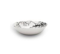 Wade Albert White Botanical Night Cereal Bowl with Black Floral Design, Crafted from Earthenware, Made in Stoke-on-Trent, 19cm, Black | Size: A Wade Albert White Black A
