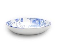 Wade WA967015BLU Blue Floral Pasta Bowl with Pale Blue & White Floral Pattern, Crafted from Earthenware, Made in Stoke-on-Trent, 22.5cm, Blue