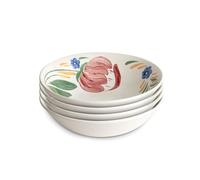 Wade Capri Set of 4 Cereal Bowls with Vibrant Mediterranean Inspired Design, Crafted from Earthenware, Made in Stoke-on-Trent, 19cm, Multi-Coloured