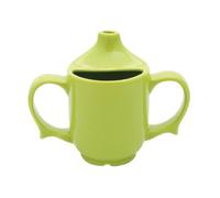 Wade Ceramics Dignity Two Handled Feeder Cup - Green (Eligible for VAT relief in the UK)