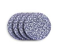 Wade Eton Set of 4 Dinner Plates with Blue Strawberry Design, Crafted from Earthenware, UK Designed Heritage Dinnerware, Made in Stoke-on-Trent, 28cm, Blue