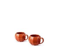 Wade Set Of 2 Pumpkin Mugs Orange