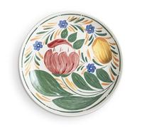 Wade WA967033CAP Capri Dinner Plate with Vibrant Mediterranean Inspired Design, Crafted from Earthenware, Made in Stoke-on-Trent, 28cm, Multi-Coloured