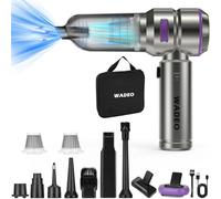 WADEO 18000PA Handheld Vacuum Cleaner with 35min Runtime, 3-Gear Car Cleaner with Complete Accessories, 3-in-1 Mini Cordless Cleaner for Car, Pet, Home (Purple - 18000PA)