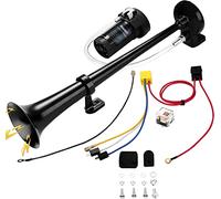 WADEO Car Air Horn 12V, [650DB Loud Enough to Wake the Dead] Super Loud Double Tube Horn with Compressor for Car, Motorbike, Truck, Van, Boat, Train