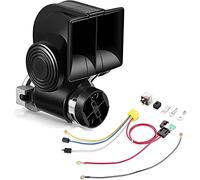 WADEO Car Air Horn 12V, [Loud Enough to Wake the Dead] Super Loud Double Tube Horn with Compressor for Car, Motorbike, Truck, Van, Boat, Train