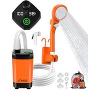 WADEO Portable Camping Shower, [6000mAh] [Vibrant Colours] Rechargeable Battery Shower Pump, Outdoor Shower Kit for Beach, Pet, Travel, Car