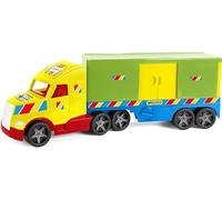 Wader 36311 - Magic Truck Container Vehicle with Side Door, Size Approx. 79 cm, for Children from 3 Years, Suitable as a Gift for Creative Play