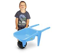 Wader 74801 Gigant Robust Wheelbarrow for Children, L = 77 cm, Load Capacity up to 100 kg, Safe Plastic, from 1 Year, Blue, 77cm