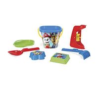 Wader Paw Patrol 81142 Bucket Set with Bucket, Sieve, Sand Mill, Shovel, Rake and 2 Sand Moulds, 7 Pieces, from 12 Months, Ideal as a Gift for Creative Play