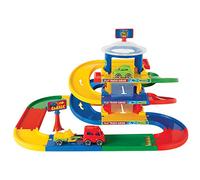 Wader Play Tracks Three Level Garage with Three Vehicles and 4.6 m Play Road, 12 Months and Up